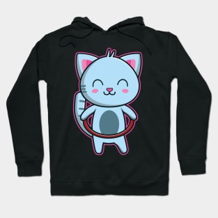 Cute Kawaii Cat Hula Hooping Gift product Hoodie